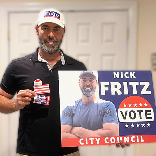 Nick Fritz Campaigning